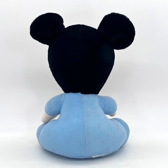 Disney Baby Mickey Mouse Plush Doll In Blue Sleepwear With Bib - Picture 5 of 15